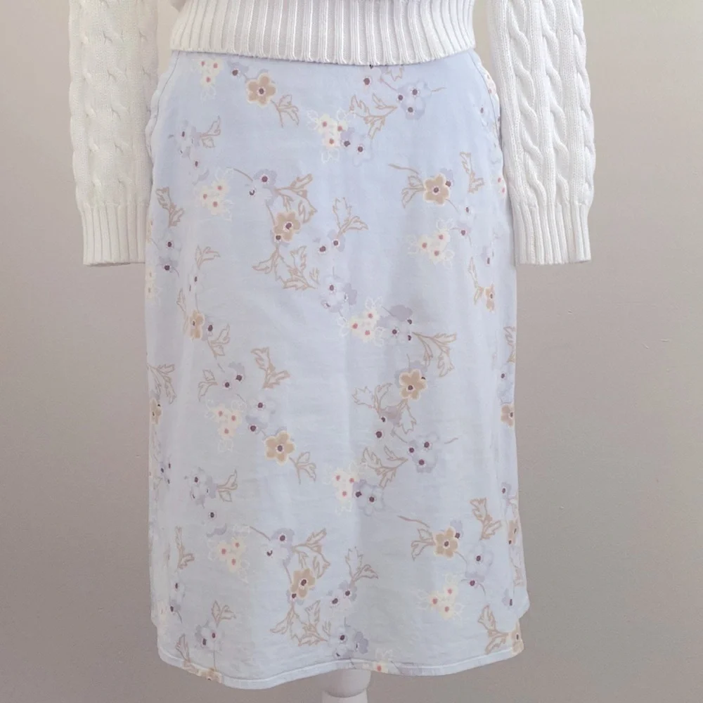 Caslon floral cotton skirt